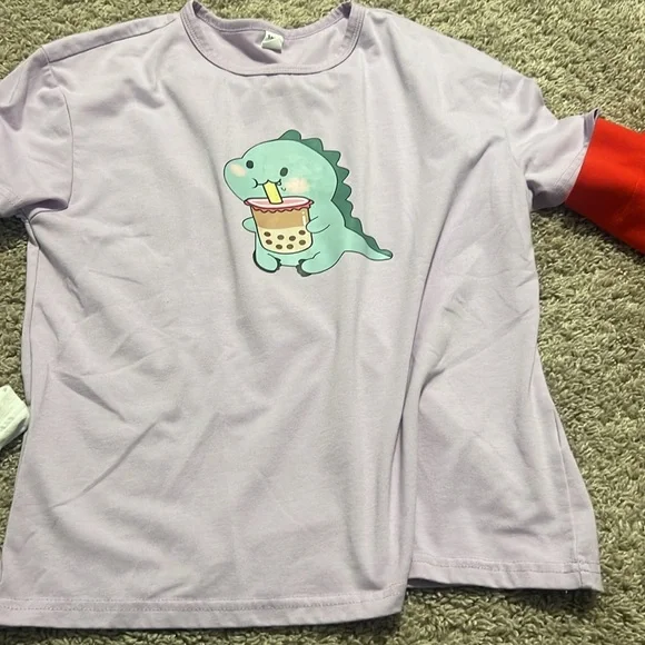 VEUC worn 1x 10/12 preppy smiley daisy girls tshirts - Picture 4 of 9